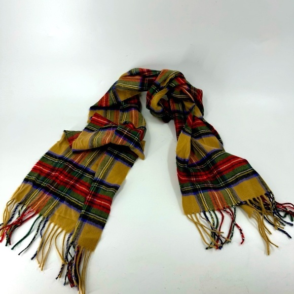 Cashmere Tartan unbranded plaid Fringe Scarf unisex - Picture 1 of 7